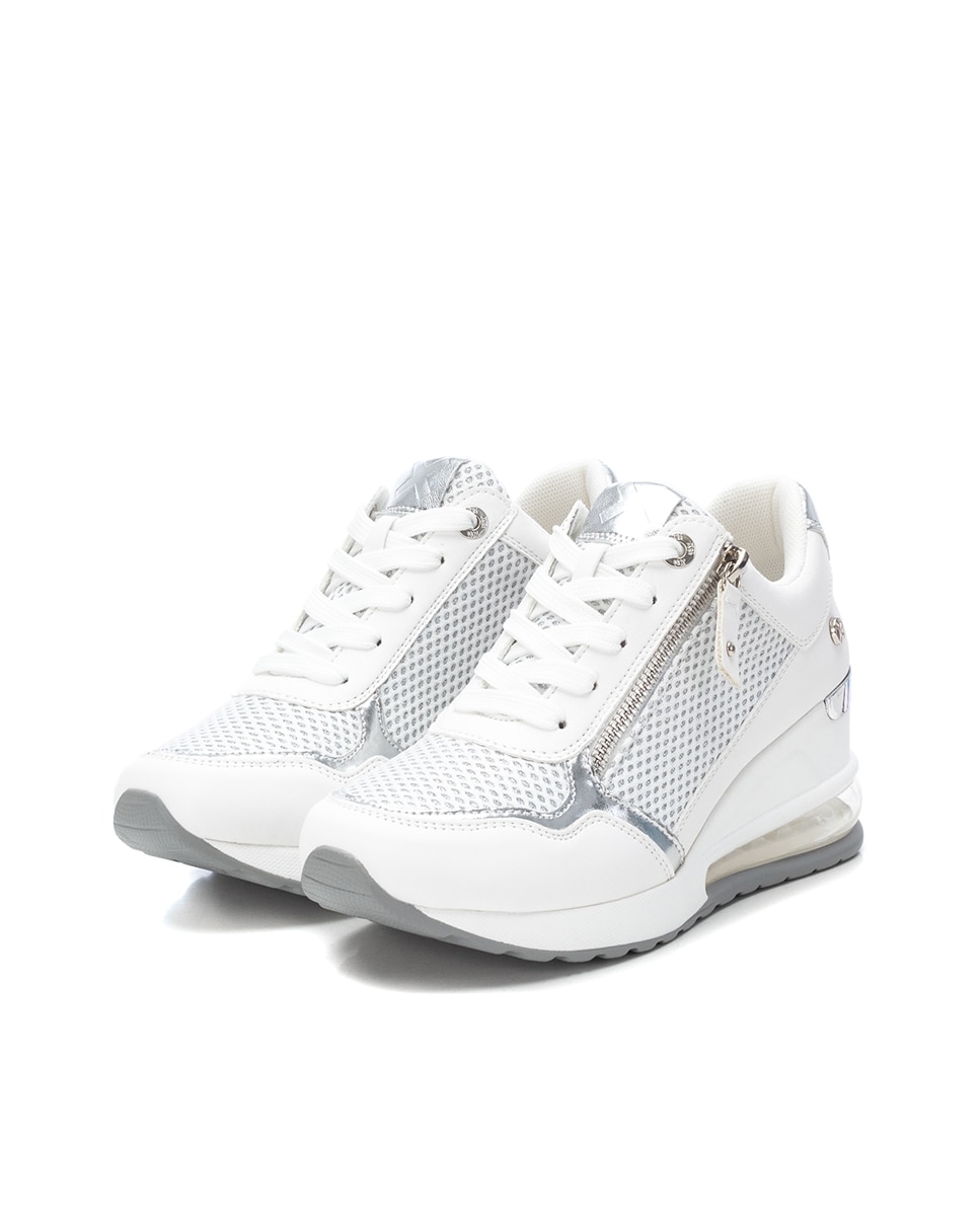 Sapatilhas Desportivas com Fecho Zip Branco-5