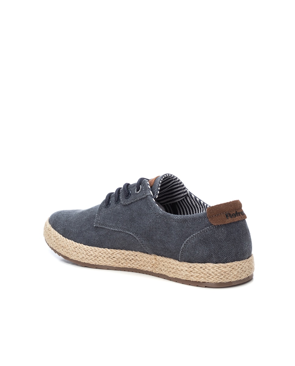 Sapatos de Lona com Sola de Juta Azul-marinho-3