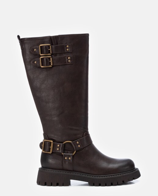 Imagem 0 de Botas Estilo Motoqueiro com Fecho de Correr