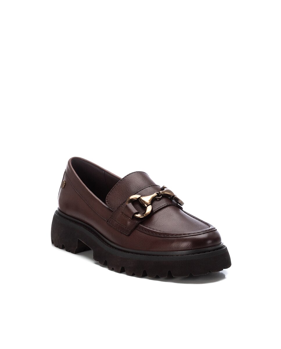 Mocassins de Pele Castanho-3