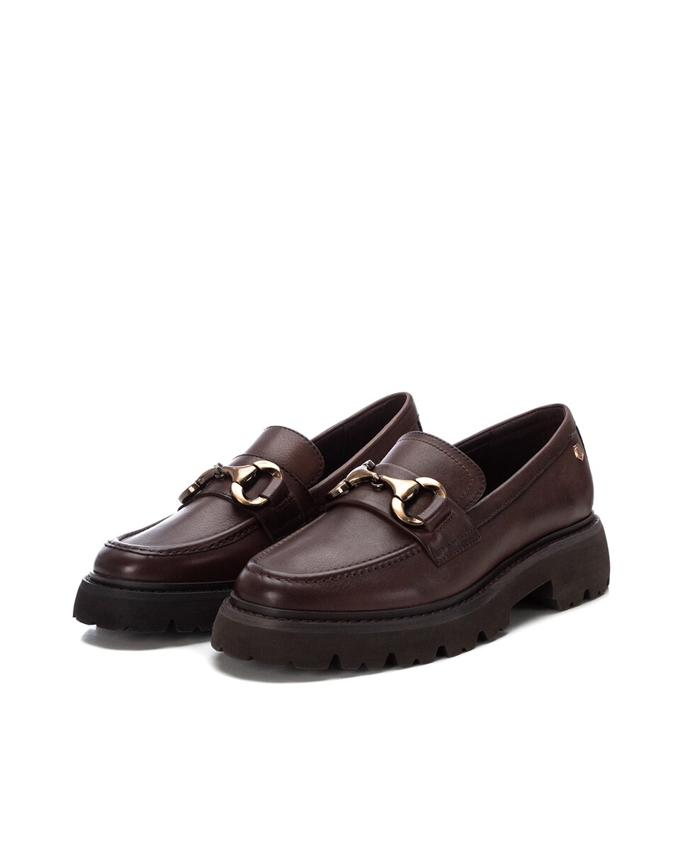 Mocassins de Pele Castanho-5