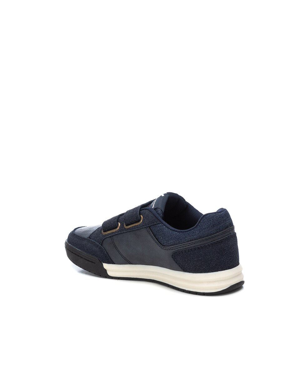 Sapatilhas em Cor com Velcro Azul-3