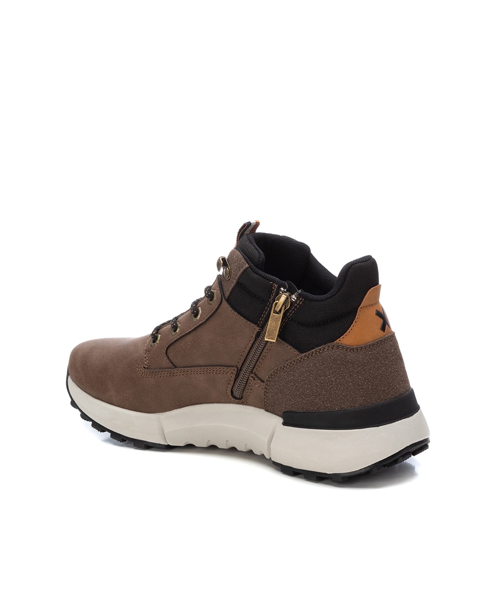 Botins com Sola de Borracha e Atacadores Castanho-3