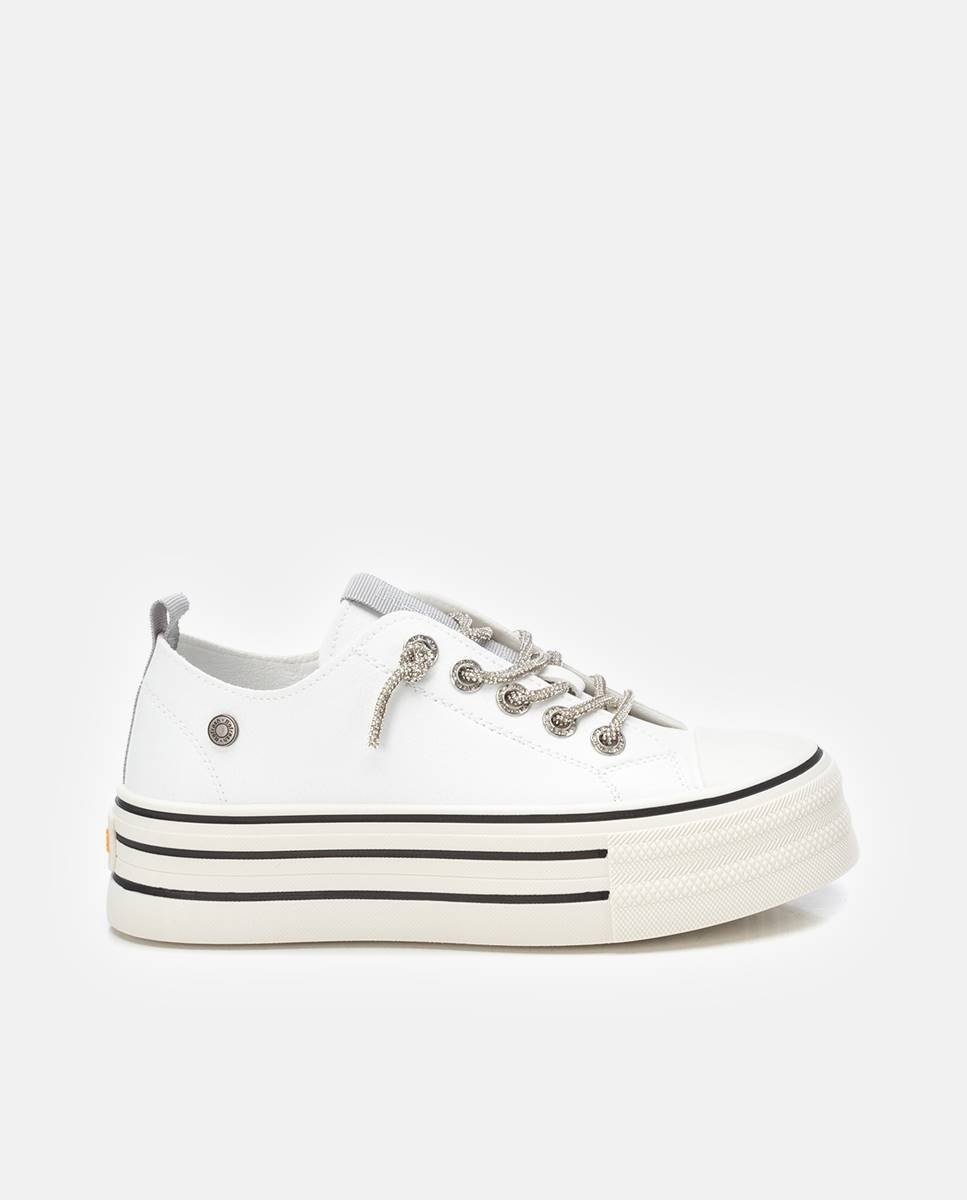 Sapatilha com Atacadores Branco-1