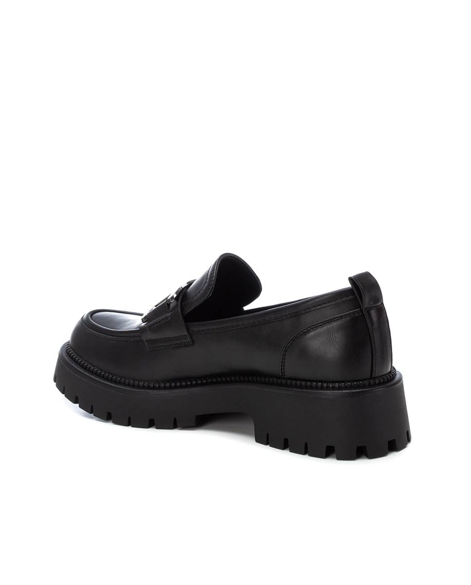 Mocassins Rasos com Fivela Preto-4