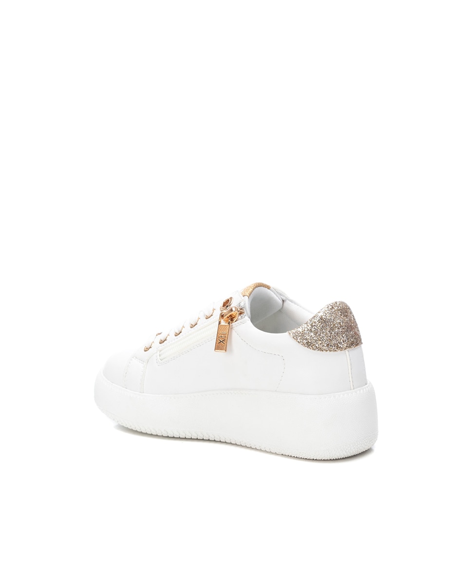 Sapatilha Infantil com Estrela e Glitter Ouro-3