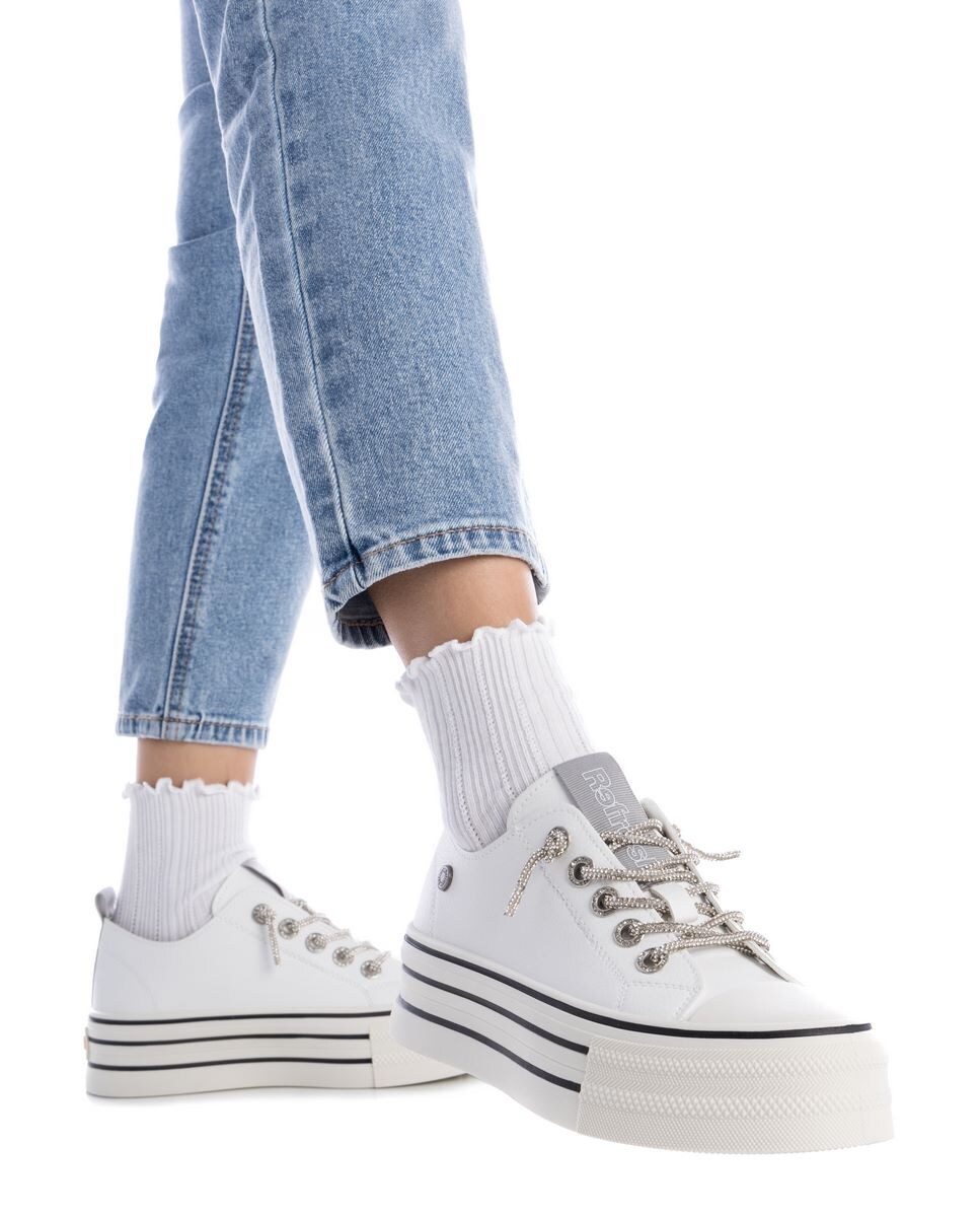 Sapatilhas de Lona com Biqueira de Borracha e Sola Dupla Branco-2