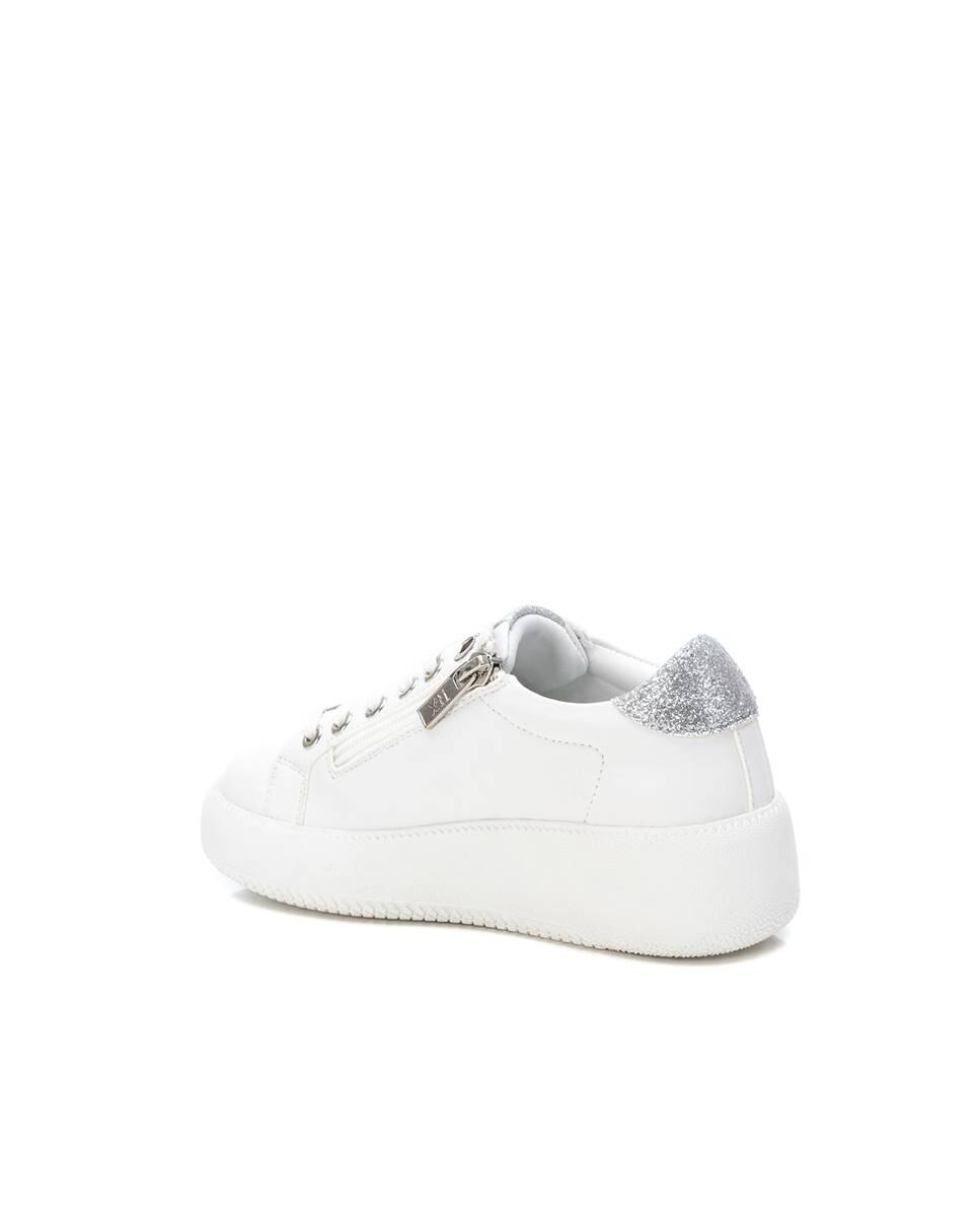 Sapatilha Infantil com Estrela e Glitter Xti Prata-3