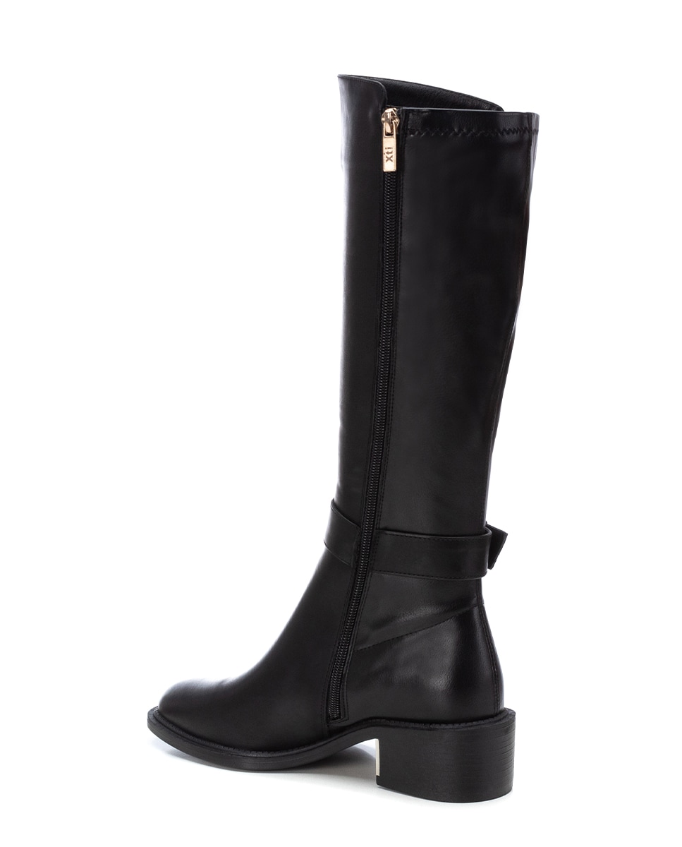 Botas Altas com Fecho Zip Preto-2
