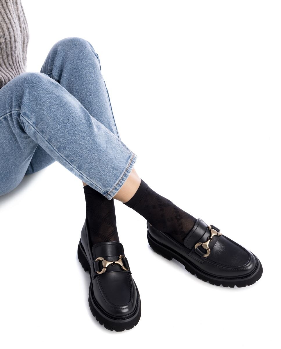 Mocassins de Pele Preto-2
