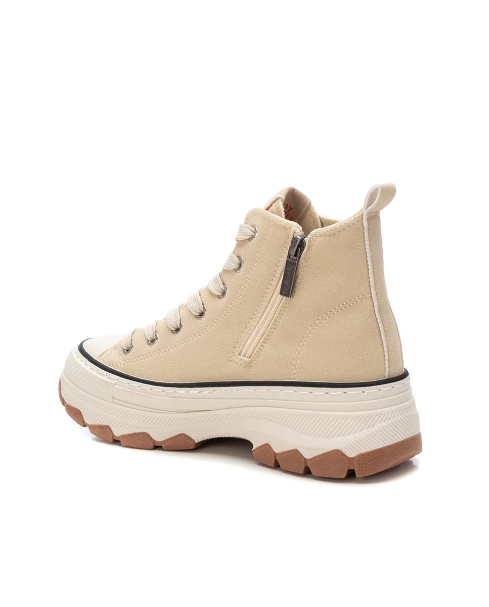 Botins Desportivos com Biqueira de Borracha Bege-4