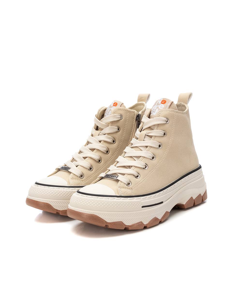 Botins Desportivos com Biqueira de Borracha Bege-5