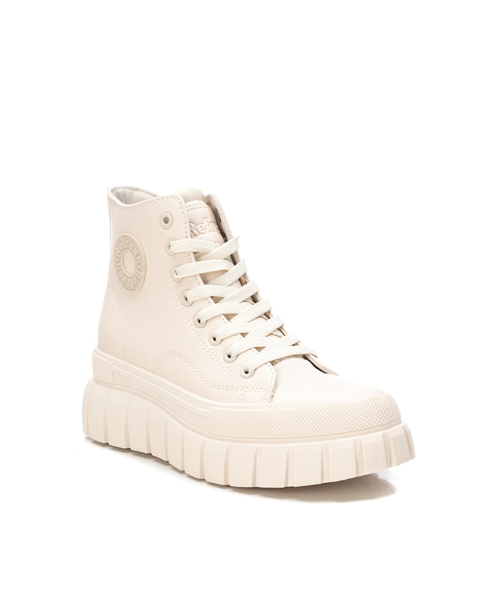 Botins com Atacadores Bege-3