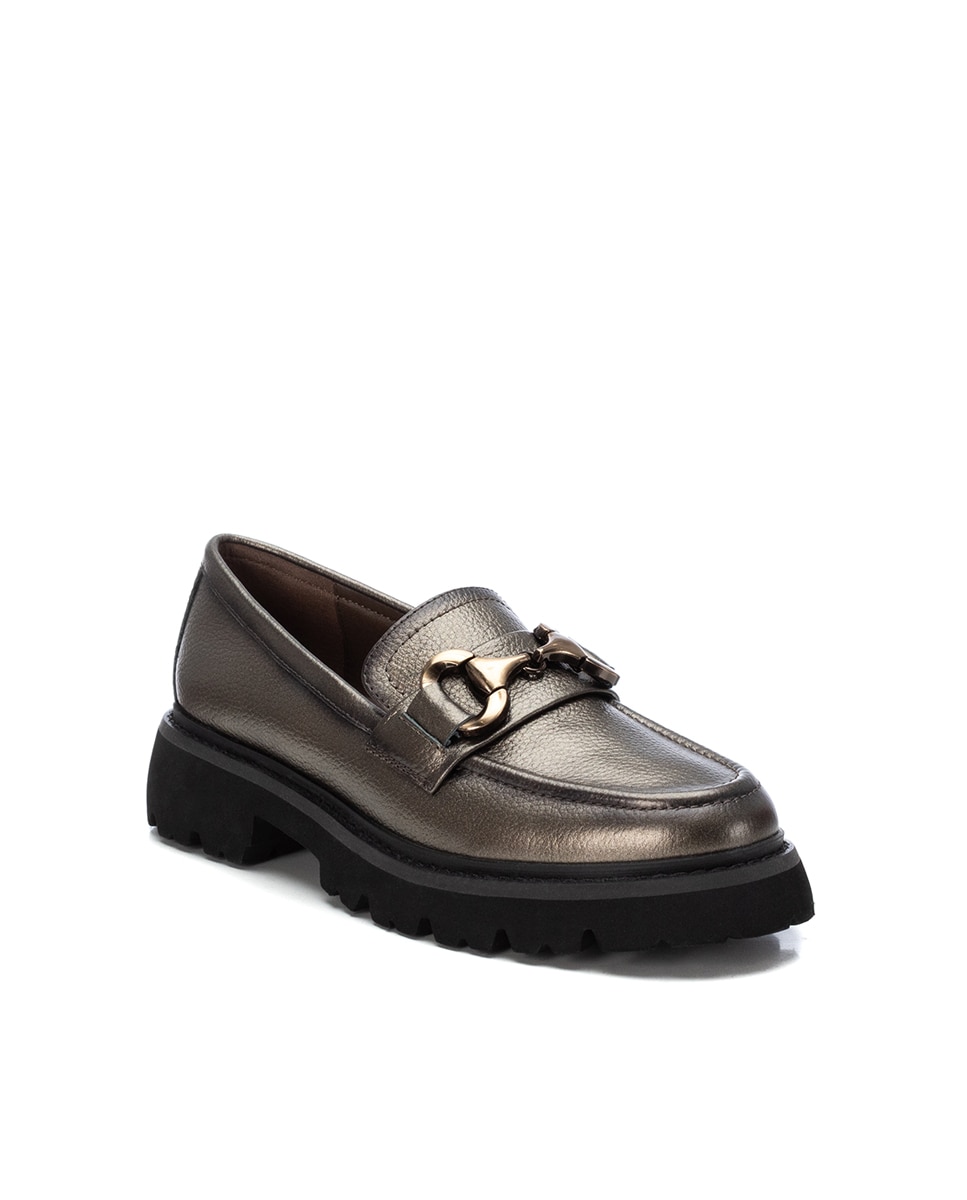 Mocassins de Pele Cinzento-2
