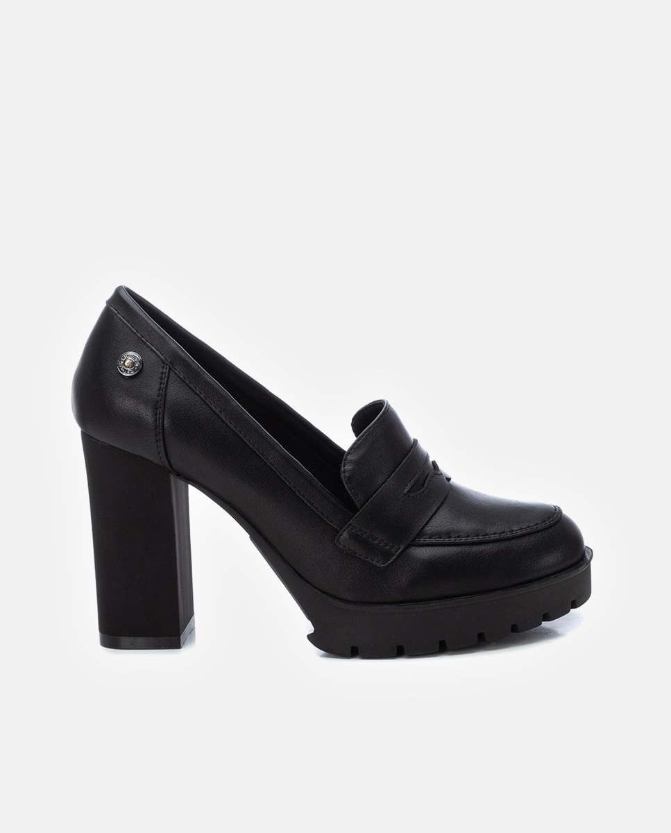 Mocassins com Salto Preto-1
