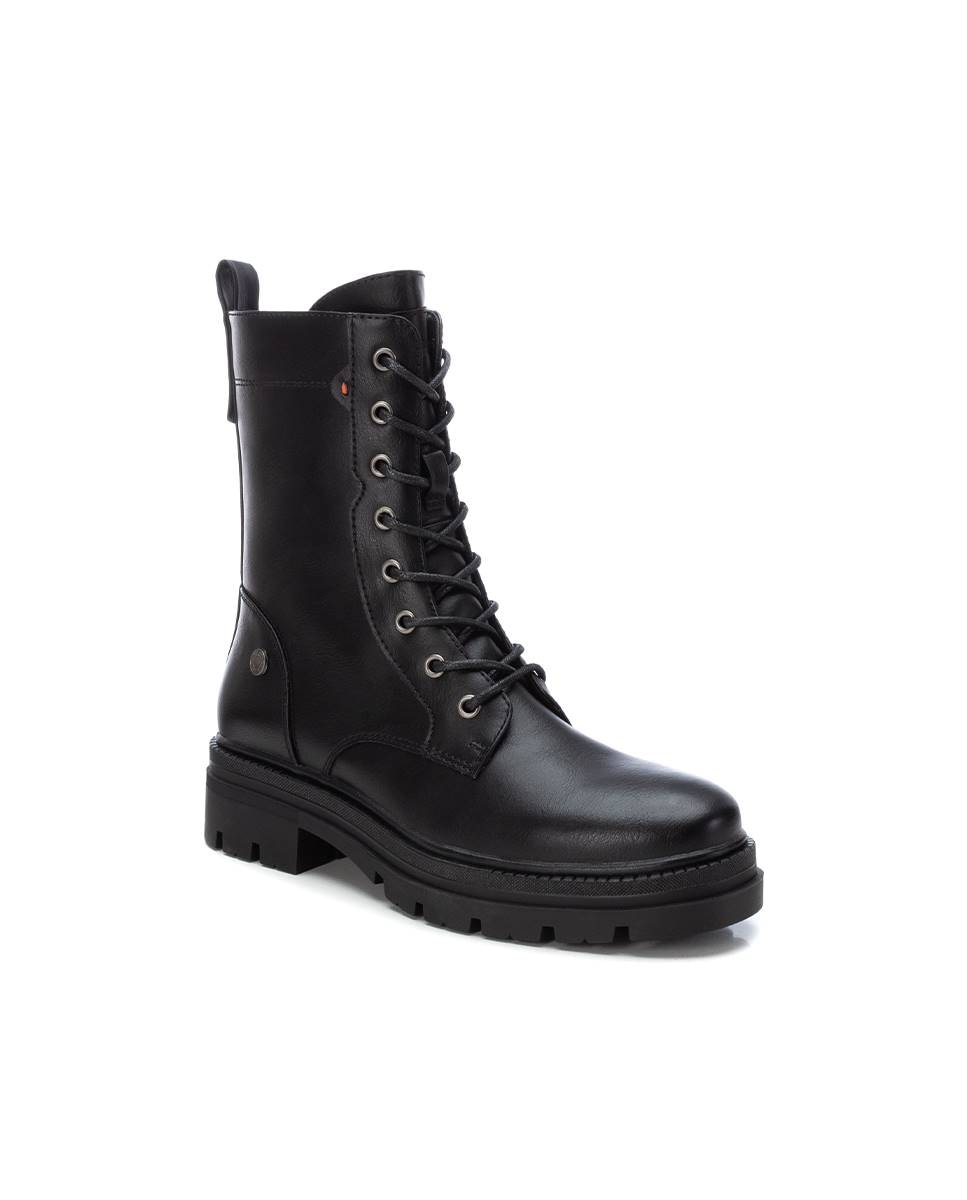 Botins Militar com Fecho Zip Lateral Preto-3