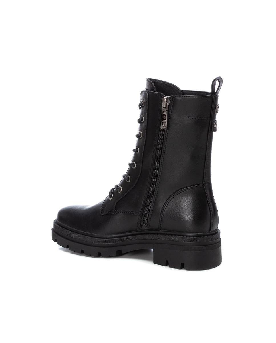 Botins Militar com Fecho Zip Lateral Preto-4