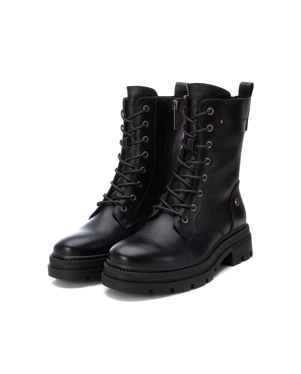 Botins Militar com Fecho Zip Lateral Preto-5