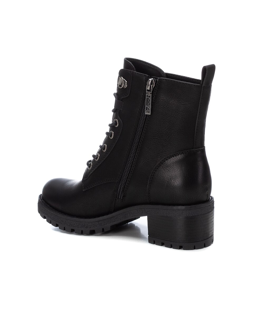 Botins com Atacadores e Fecho Zip Preto-4