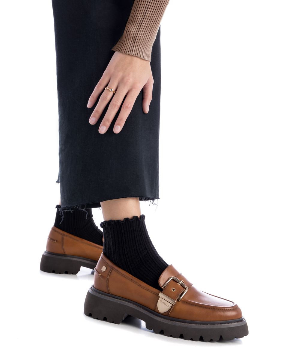 Mocassins de Pele Camel-2