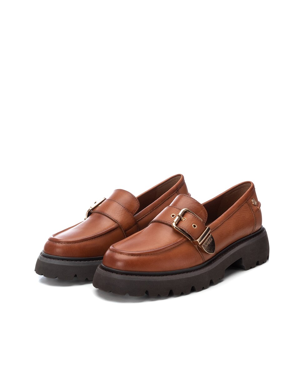 Mocassins de Pele Camel-5