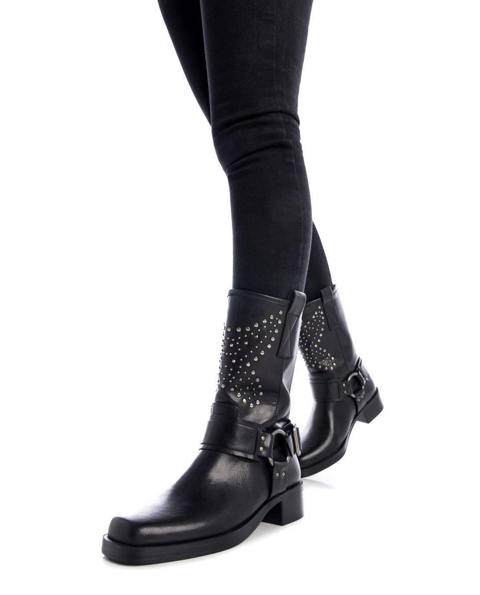 Botins Motoqueiro com Tachas Preto-2
