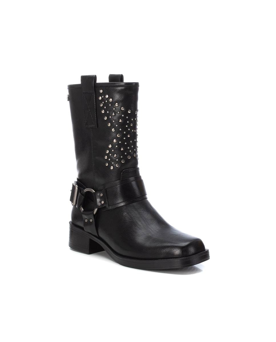 Botins Motoqueiro com Tachas Preto-3