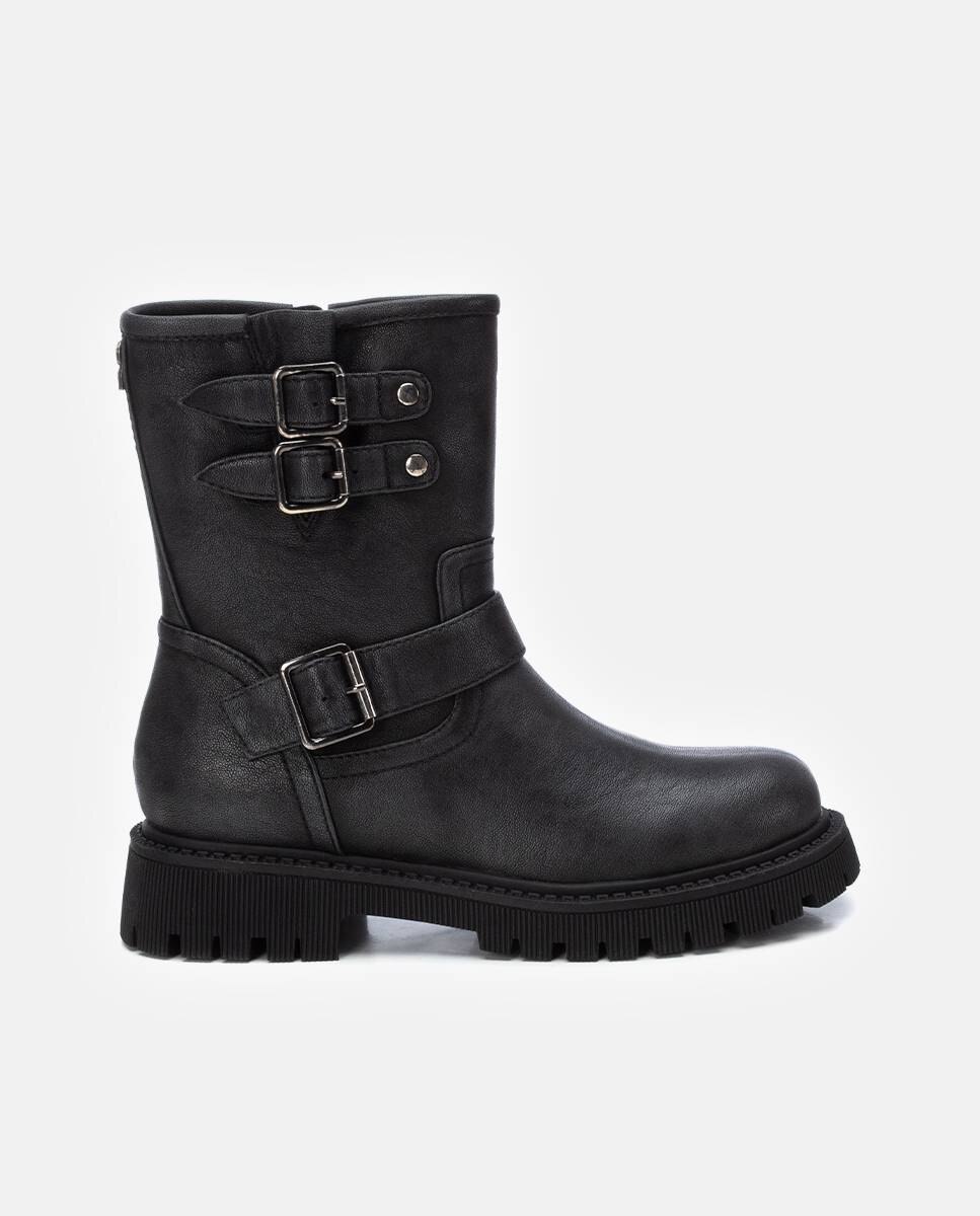 Imagem 0 de Botins Rasos com Fecho Zip Lateral