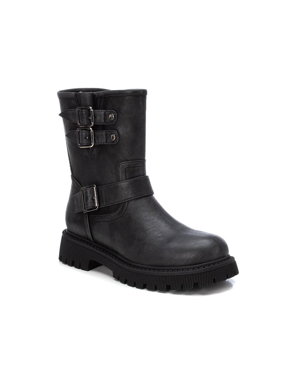 Botins Motard com Fivelas Preto-2