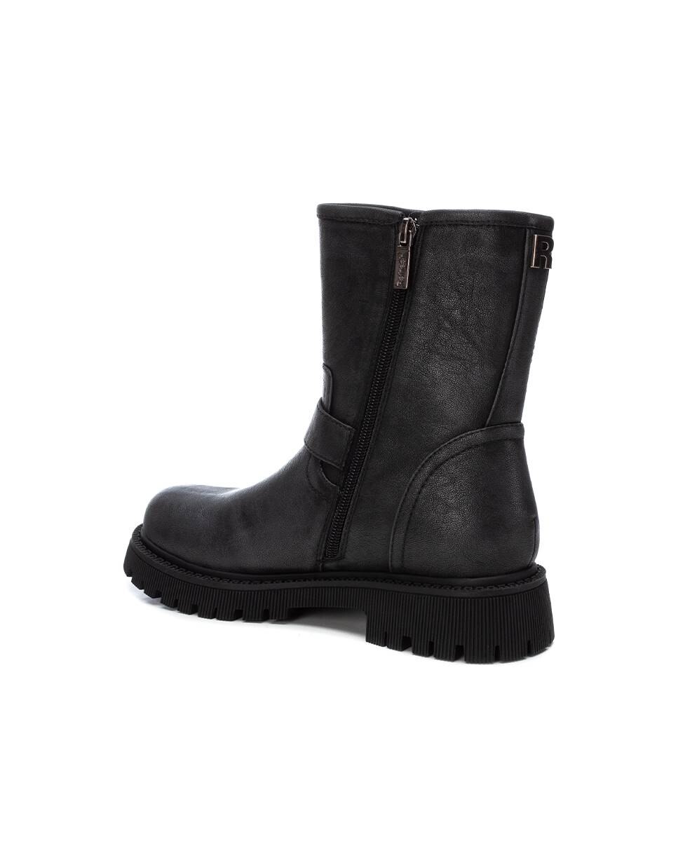 Botins Motard com Fivelas Preto-3