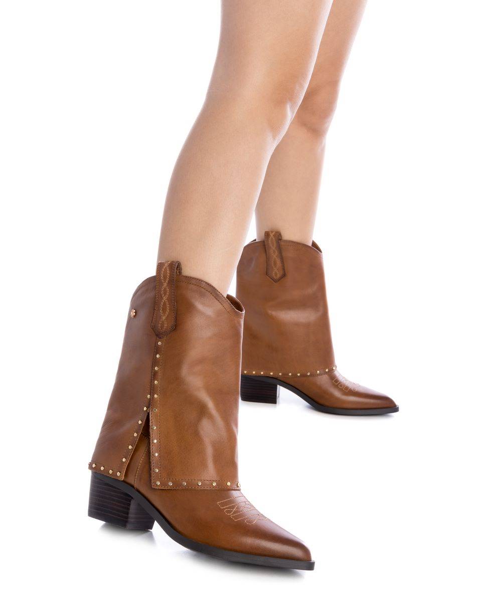 Botins de Pele Camel-2