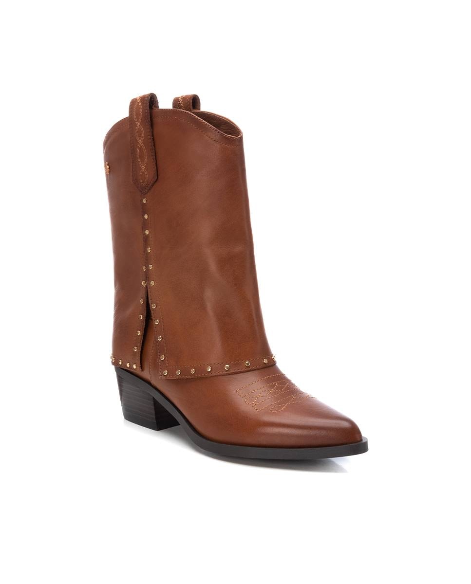 Botins de Pele Camel-3