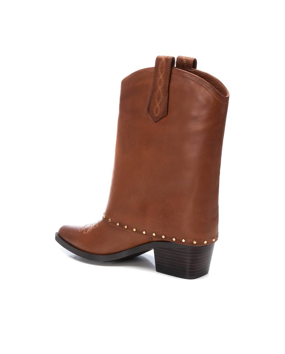 Botins de Pele Camel-4