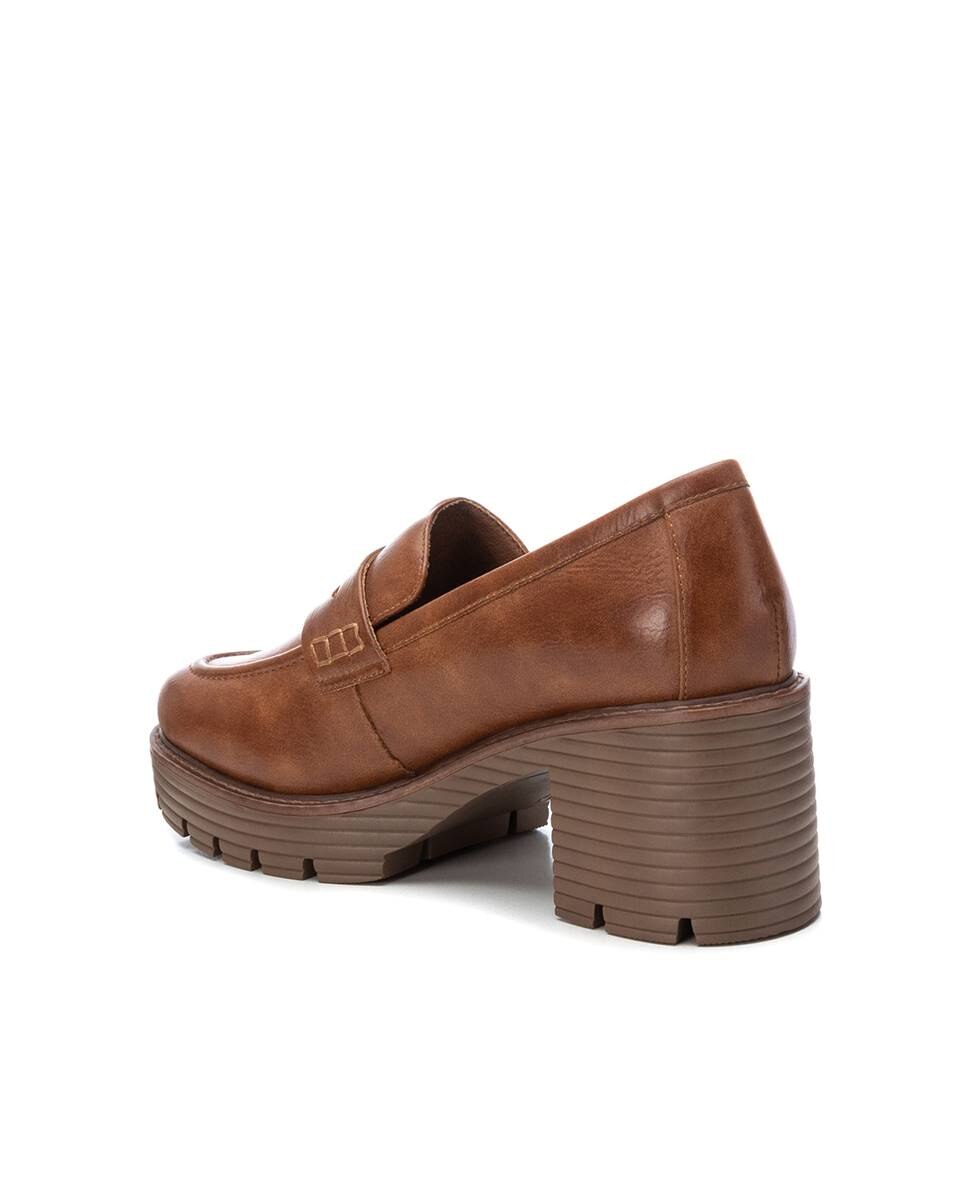 Mocassins de Salto Largo Camel-4