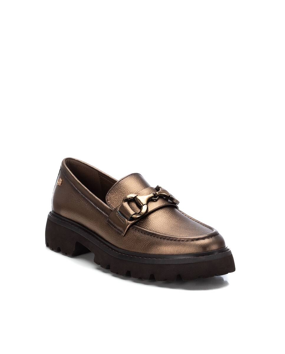 Mocassins de Pele Ouro-2