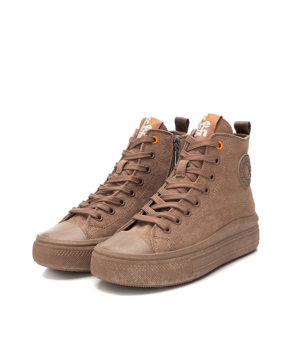 Botins Desportivos com Biqueira de Borracha Castanho-5