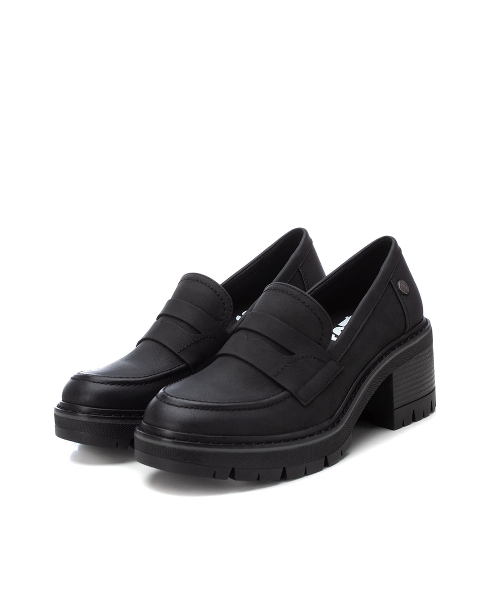 Mocassins com Salto Preto-5