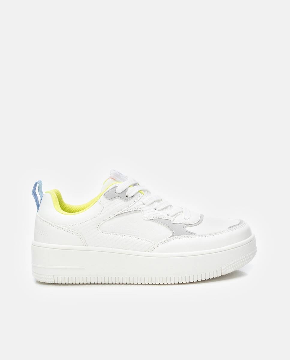 Sapatilhas Desportivas Coloridas com Atacadores Branco-1