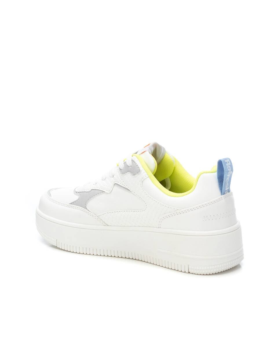 Sapatilhas Desportivas Coloridas com Atacadores Branco-4