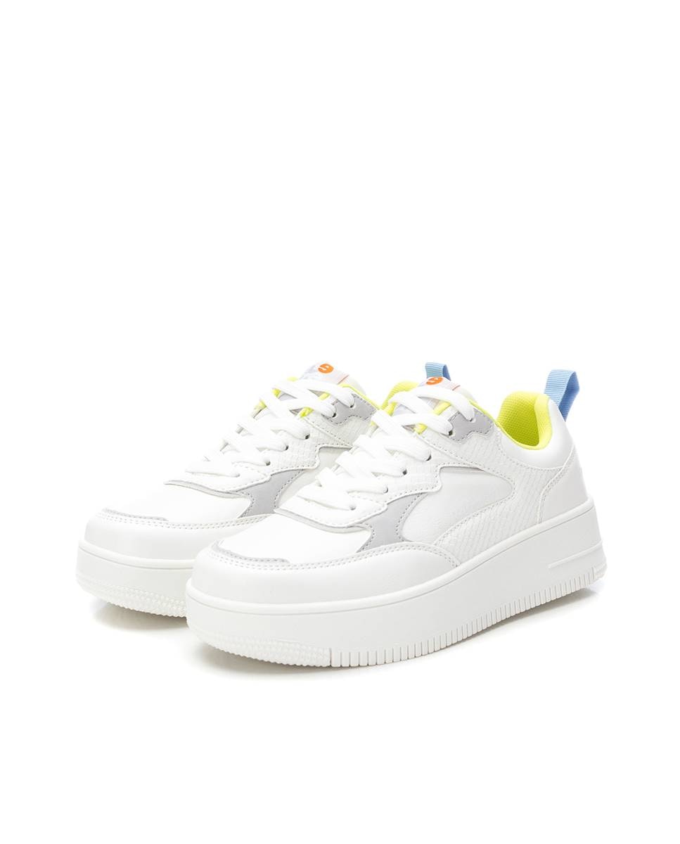 Sapatilhas Desportivas Coloridas com Atacadores Branco-5