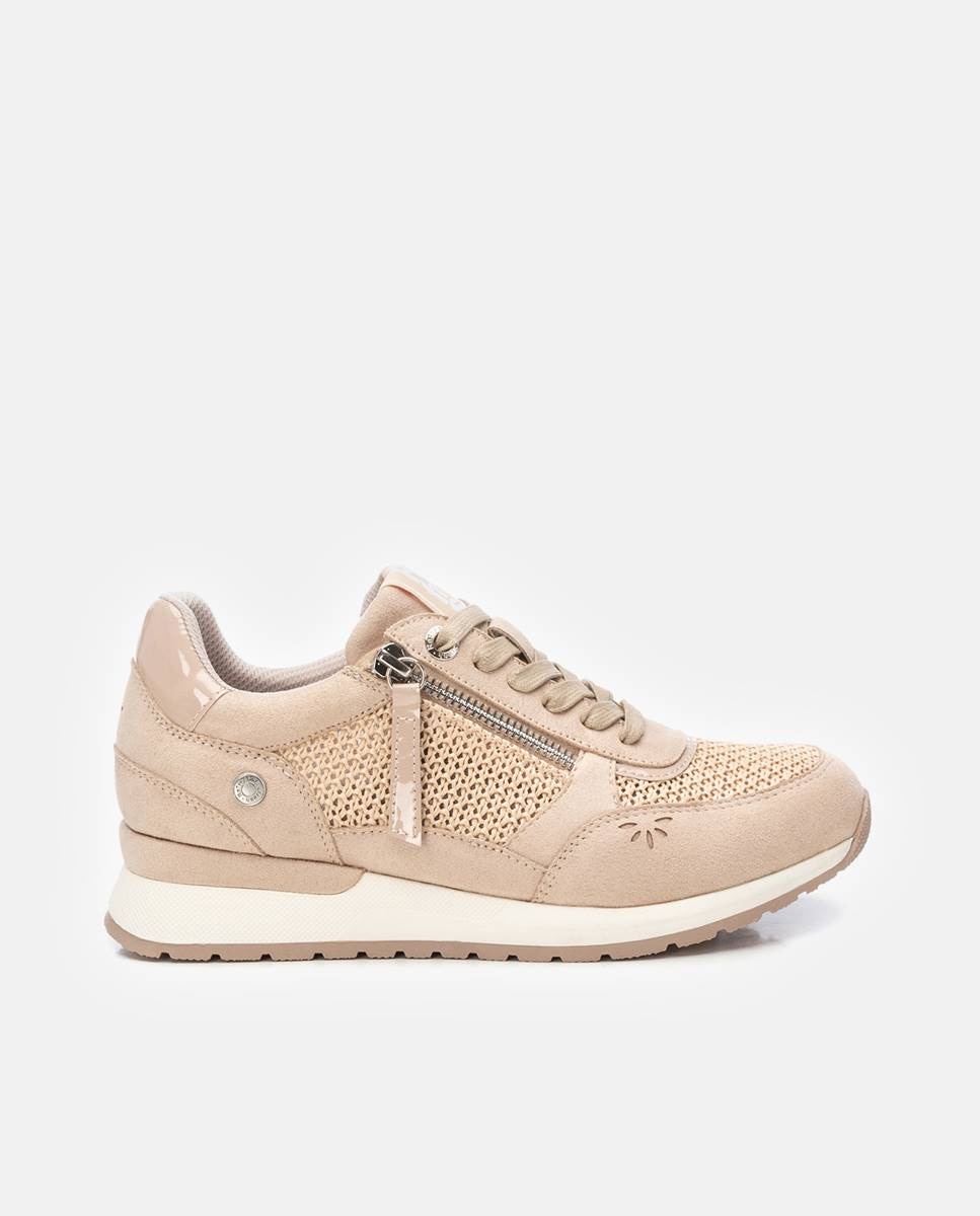 Sapatilhas Desportivas com Fecho Zip Bege-1