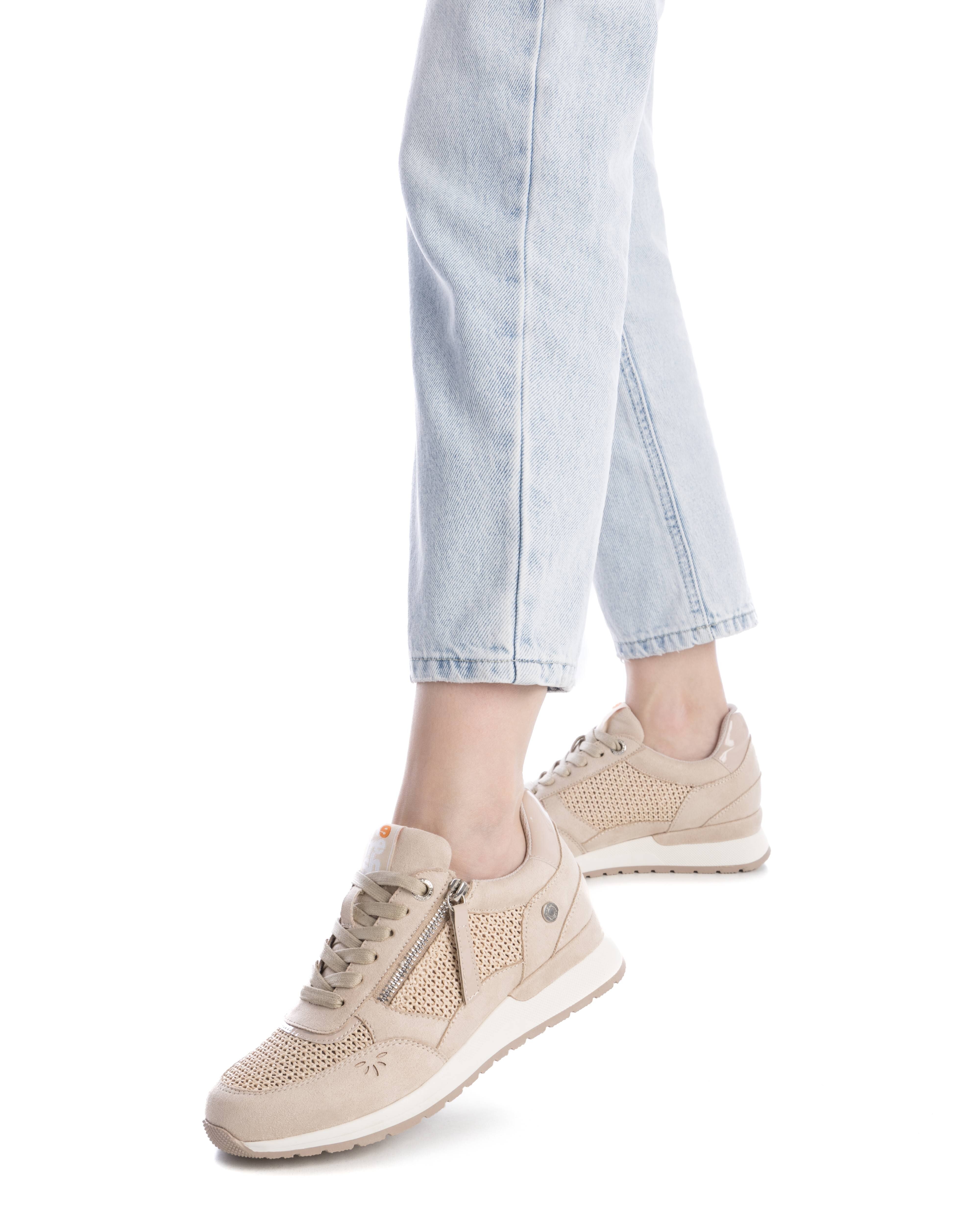 Sapatilhas Desportivas com Fecho Zip Bege-2