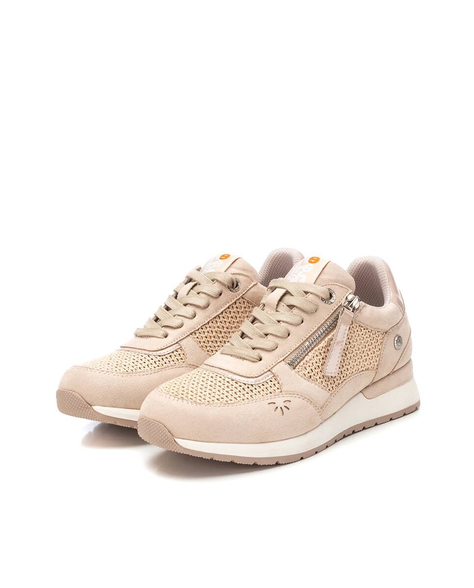 Sapatilhas Desportivas com Fecho Zip Bege-5