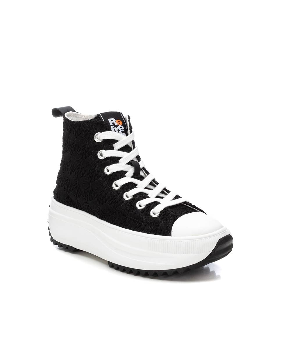 Sapatilhas de Lona com Fecho Zip Preto-3