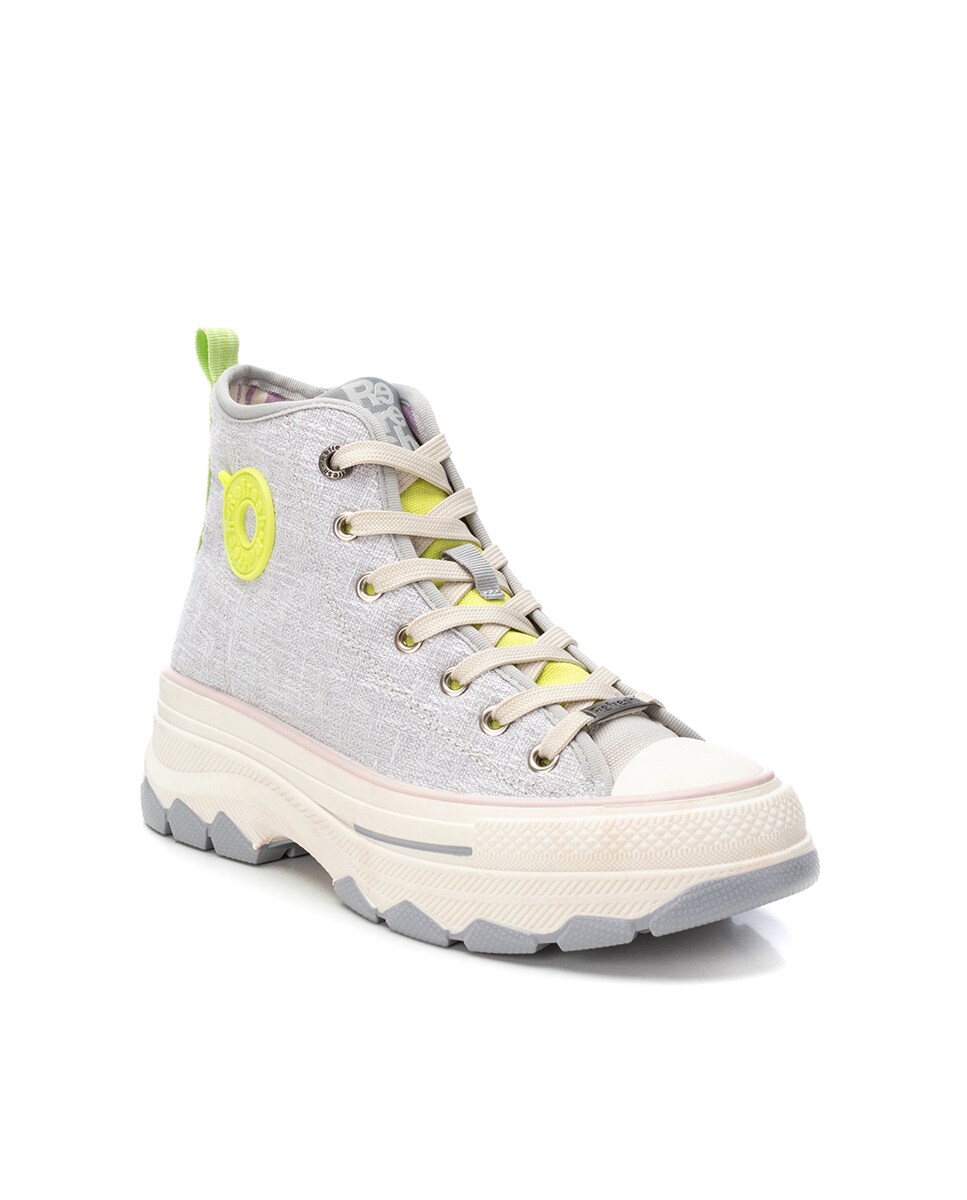 Sapatilhas de Lona com Fecho de Correr Branco-3