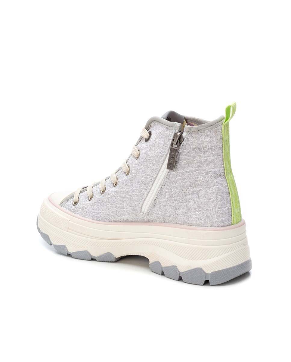 Sapatilhas de Lona com Fecho de Correr Branco-4
