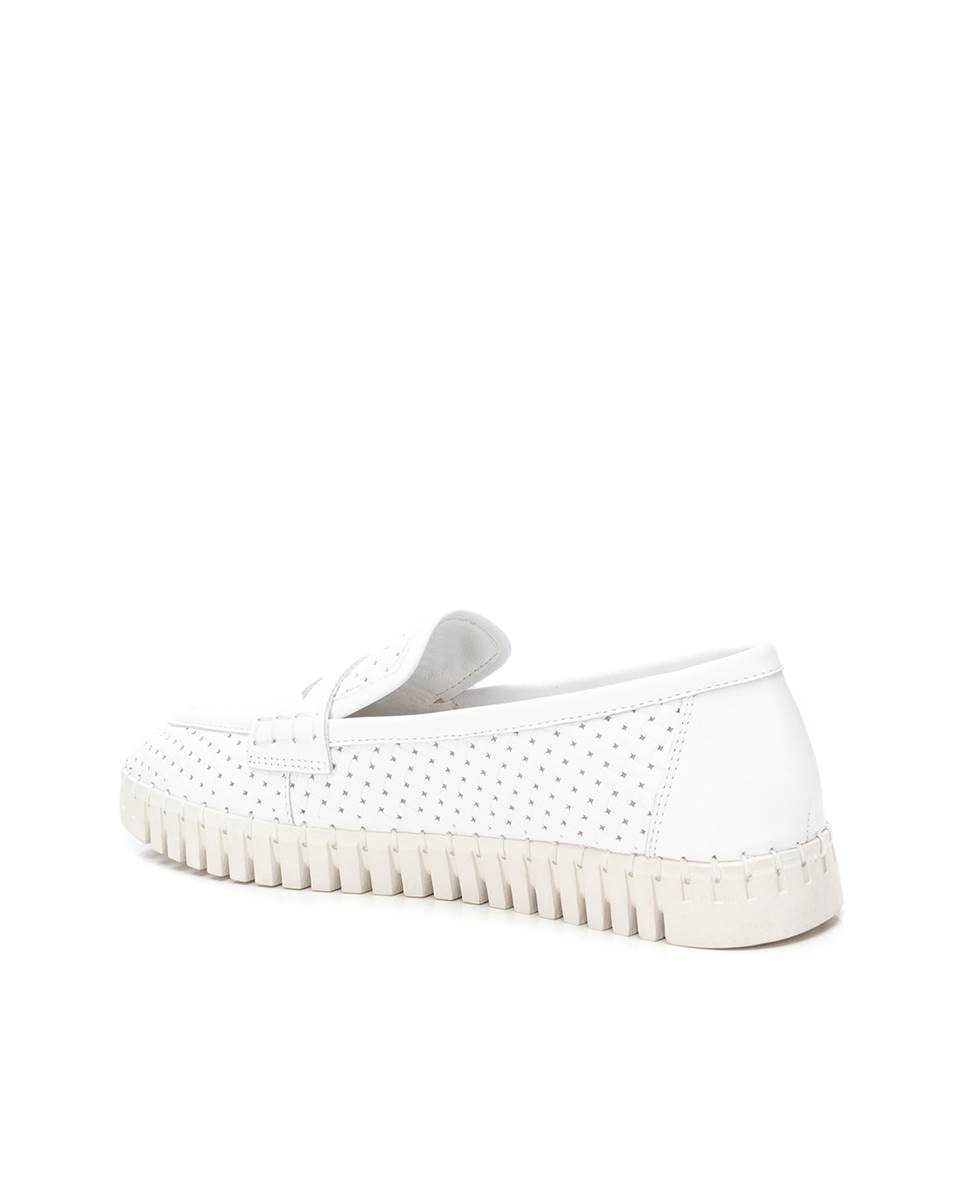 Mocassins de Pele Branco-4