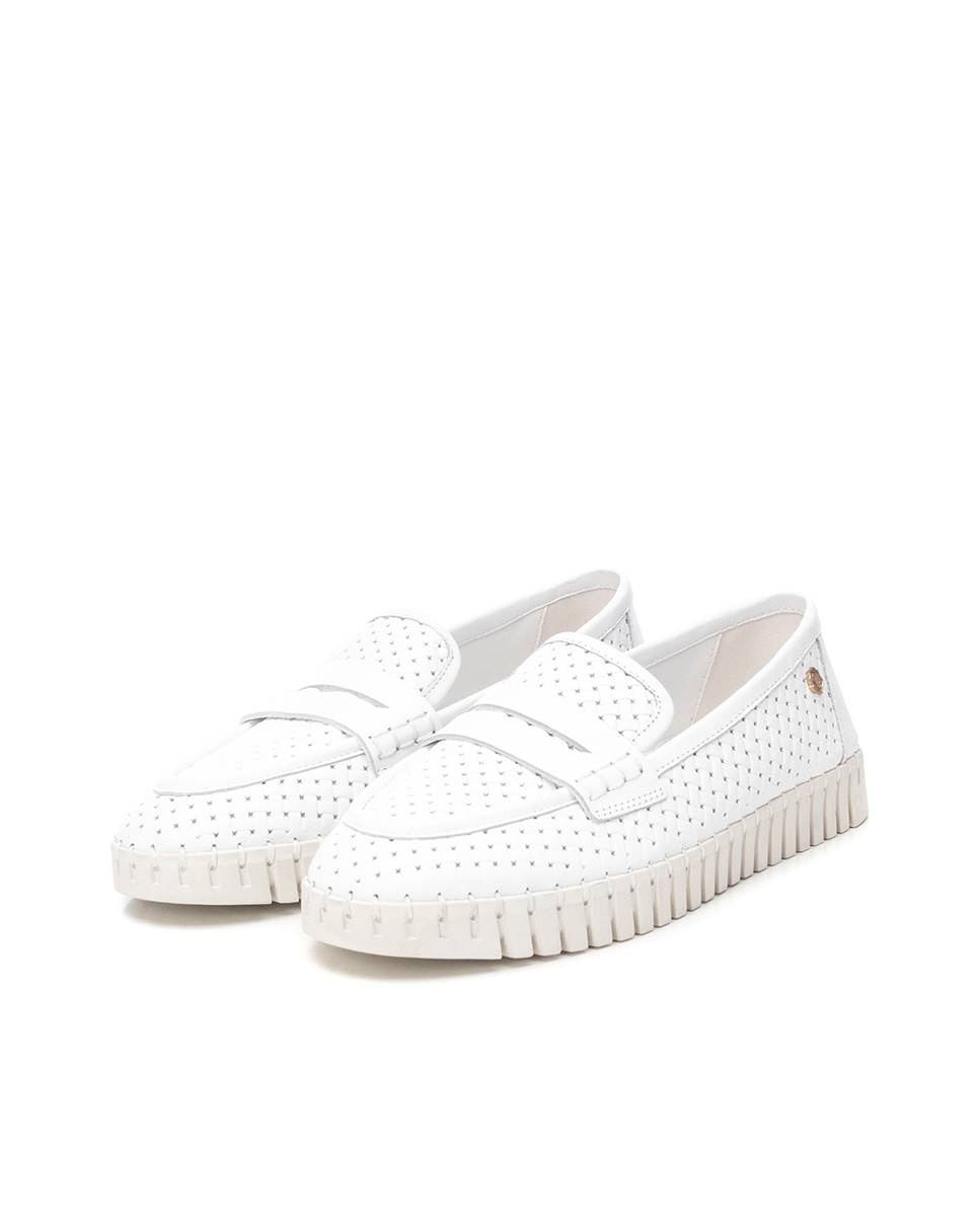 Mocassins de Pele Branco-5