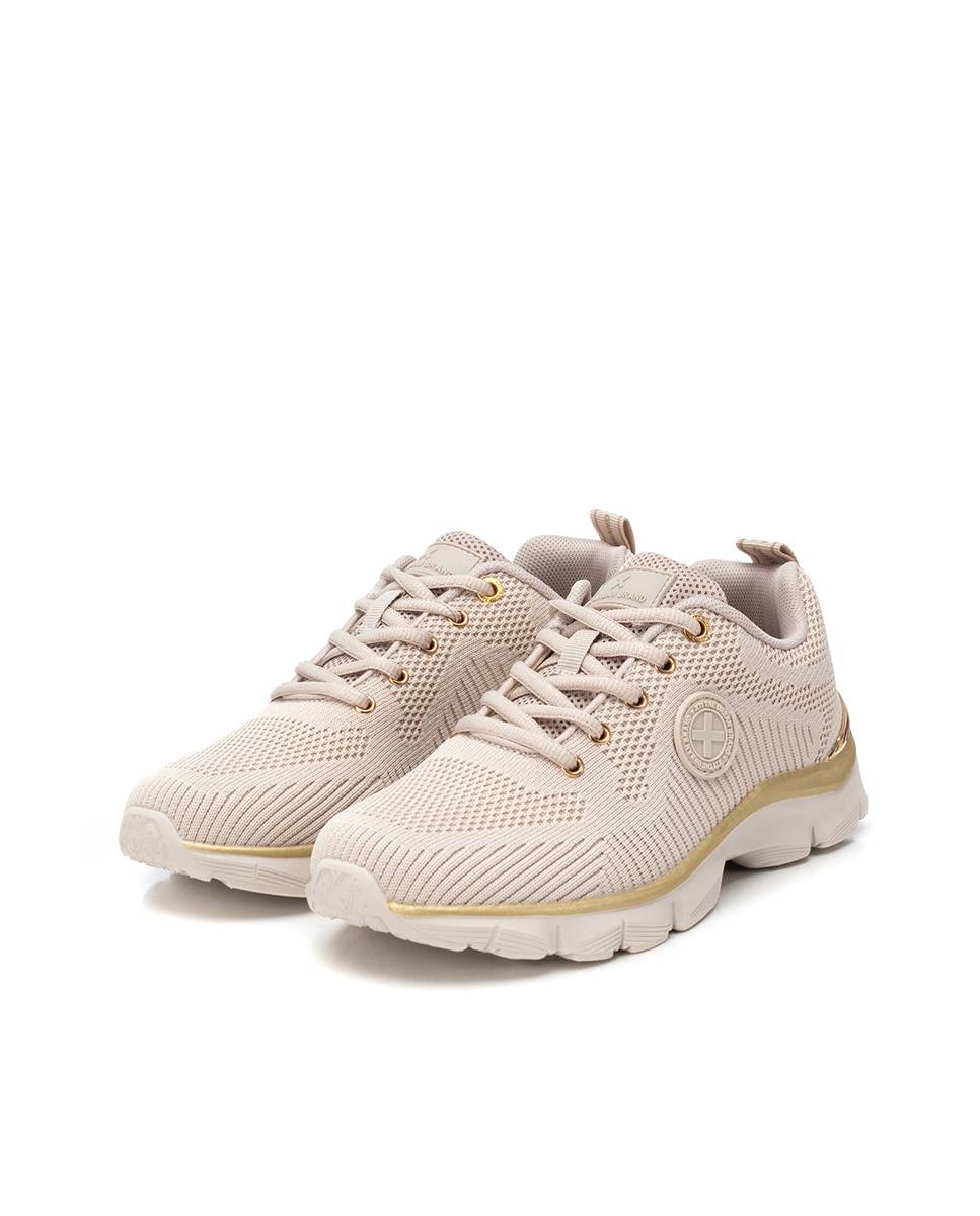 Sapatilhas Desportivas com Atacadores Elásticas Bege-5