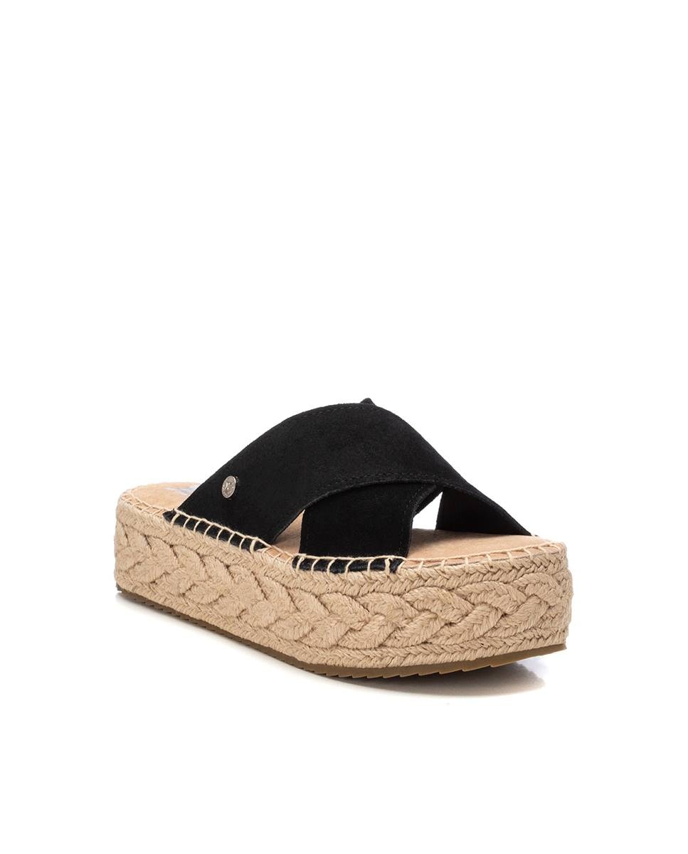 Sandálias de Pele Preto-3